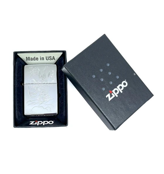 Zippo High Polish Chrome Thor Dizayn Çakmak - Resim 4