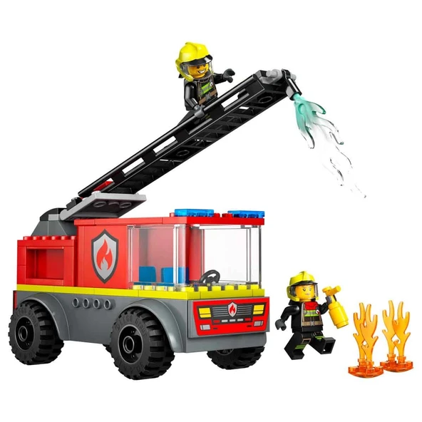 OMZ LEGO City Merdivenli İtfaiye Kamyonu 60463 Kız Erkek Çocuk Oyuncak Eğitici Oyuncaklar ürün görseli