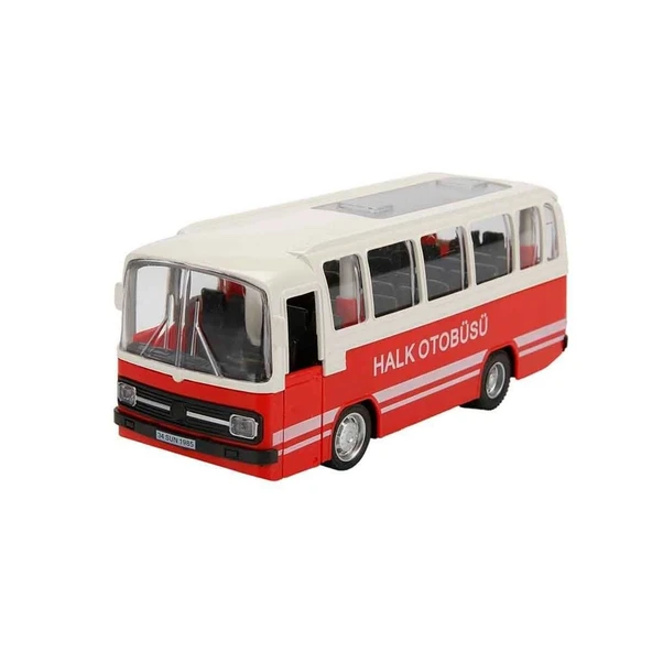 OMZ Maxx Wheels Sesli ve Işıklı Nostaljik Halk Otobüsü 15cm - 83166 - 1adet Fiyatıdır Kız Erkek Çocuk Oy - Resim 2