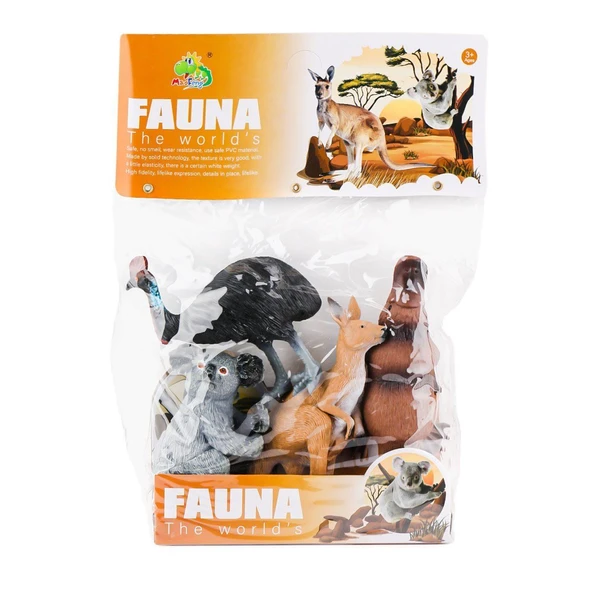 OMZ AZ7-007 PVC Vahşi Hayvan Seti 4lü -Kidmar Oyuncak Kız Erkek Çocuk Oyuncak Eğitici Oyuncaklar ürün görseli 1