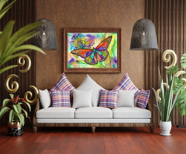 Nova 1000 Parça Renkli Kelebek, Suluboya Puzzle - 41015 - Resim 4