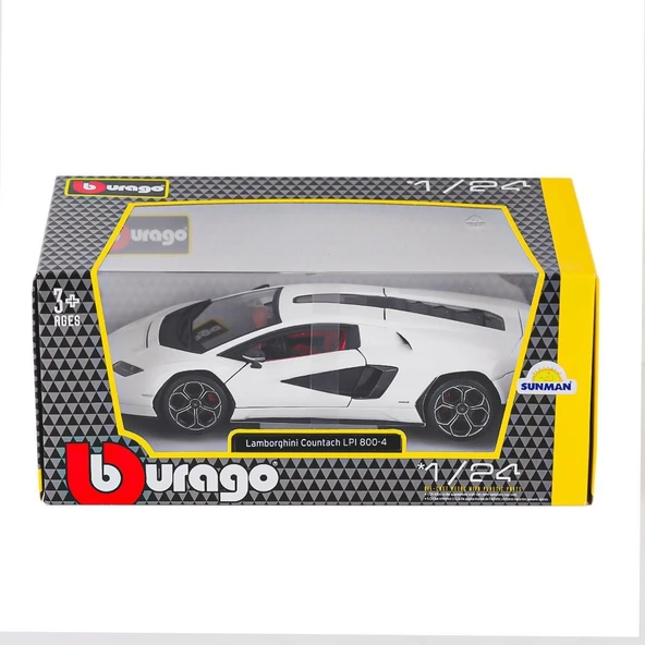 OMZ 1021102 Burago Lamborghini Countach LPI 800-4 1:24 -Sunman Kız Erkek Çocuk Oyuncak Eğitici Oyuncakla - Resim 2