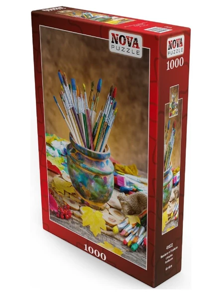 Nova 1000 Parça Boyalarım ve Fırçalarım Puzzle - 41022 - Resim 2
