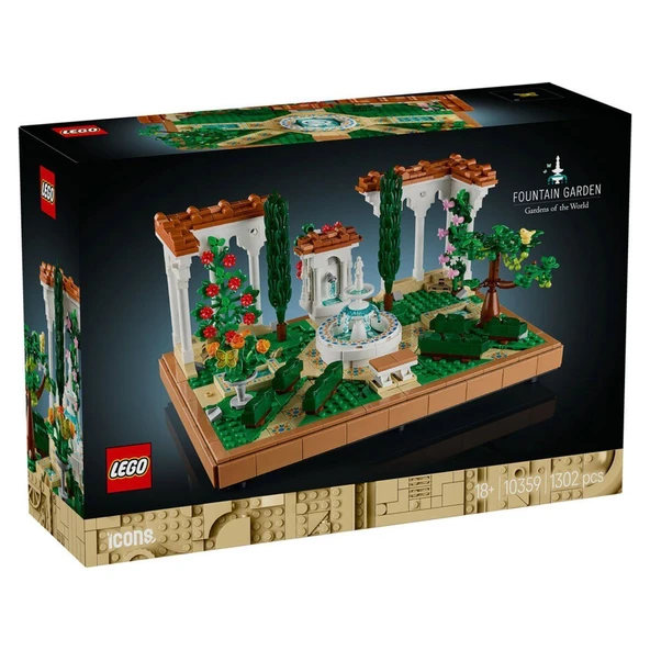 OMZ 10359 Lego icons Çeşmeli Bahçe - Fountain Garden 1302 parça +18 yaş Kız Erkek Çocuk Oyuncak Eğitici ürün görseli 1