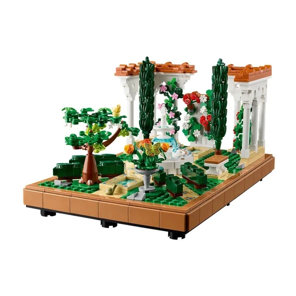 OMZ 10359 Lego icons Çeşmeli Bahçe - Fountain Garden 1302 parça +18 yaş Kız Erkek Çocuk Oyuncak Eğitici - Resim 3