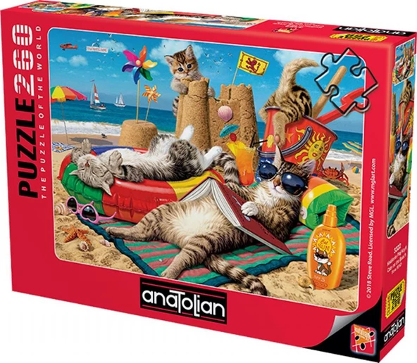 Anatolian 260 Parça Kedilerin Plaj Keyfi Puzzle - 3322 - 2