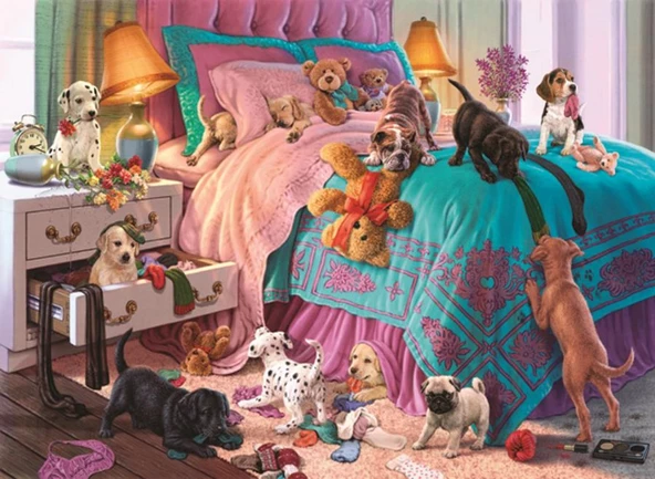 Anatolian 1000 Parça Haylaz Köpekler Puzzle - Steve Read ürün görseli