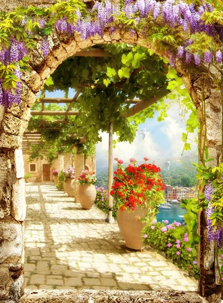 Nova 1000 Parça Çiçekli Kemer Puzzle - 41013