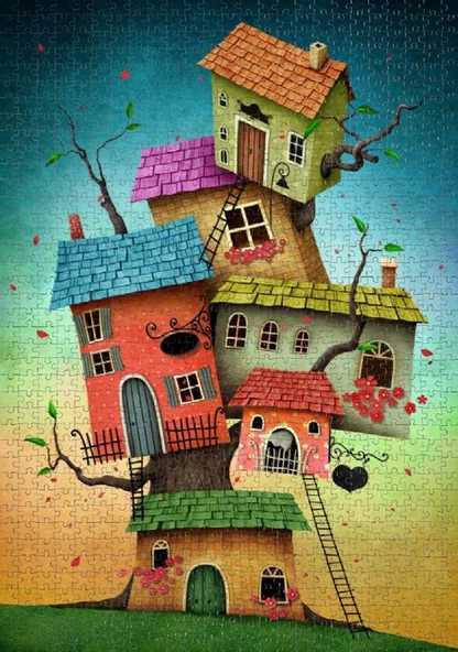 Nova 1000 Parça Soy Ağacı/Fantastik Evler Puzzle - Annnmei - 3
