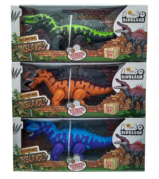 OMZ 272-003ABC PİLLİ DİNOZOR -DMN Kız Erkek Çocuk Oyuncak Eğitici Oyuncaklar - Resim 2