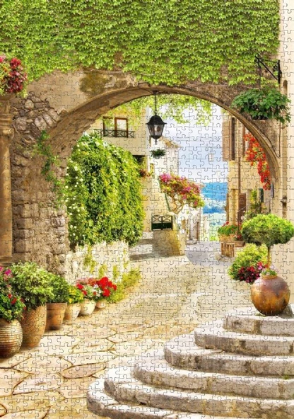 Nova 1000 Parça İtalya'da Bir Sokak Puzzle - Resim 3