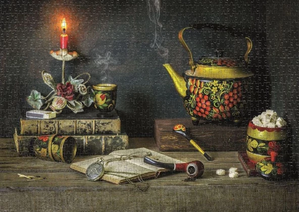 Nova Puzzle 44006 - Çay Molası 1500 Parça Mini Puzzle - 3