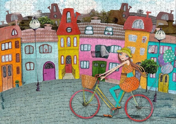 Nova 1000 Parça Bisikletle Gezinti Puzzle - Resim 3