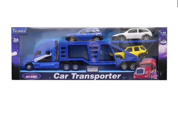 OMZ Araç Taşıyıcı Plastik Mavi Tır Kız Erkek Çocuk Oyuncak Eğitici Oyuncaklar ürün görseli