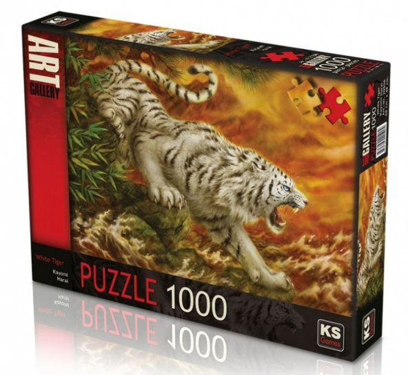 KS Games 1000 Parça Beyaz Kaplan Puzzle - Kayomi Harai - 2