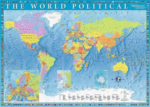 Trefl 27099 - 2000 Parça Dünya Siyasi Haritası Puzzle