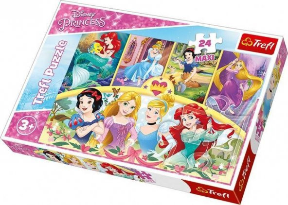Trefl Prensesler Büyülü Anılar - 24 Parça Maxi Çocuk Puzzle (Kız Çocuk)