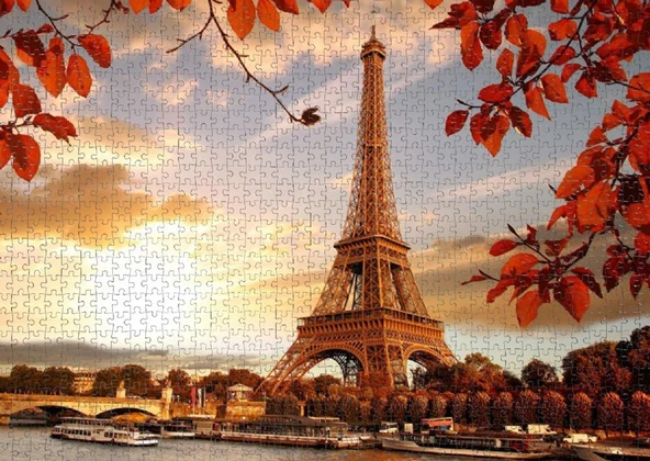 Nova Puzzle - 1000 Parça Eyfel'de Sonbahar- Tomas Marek - 3