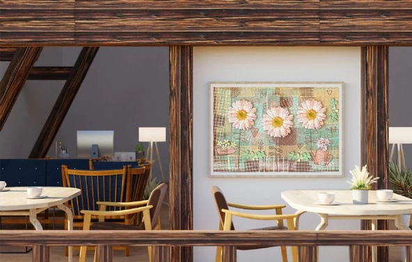 Nova 1000 Parça Pembe Gerbera Çiçekleri Puzzle - Resim 4