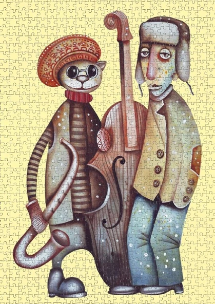 Nova 1000 Parça Jazz Grubu Puzzle - Eugene Ivanov - Resim 3