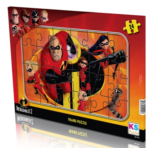 The Incredibles 24 Parça Frame Puzzle - Resim 2
