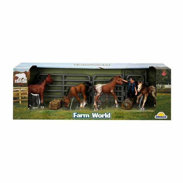 OMZ 2690 Farm World Çiftlik Hayvanları Oyun Seti Kız Erkek Çocuk Oyuncak Eğitici Oyuncaklar - Resim 3