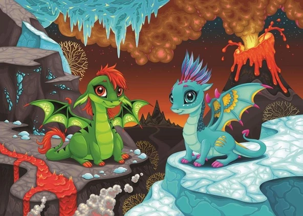 Art Kids 100 Parça Ejderha Yavruları Çocuk Puzzle (6-8 Yaş) - Resim 2