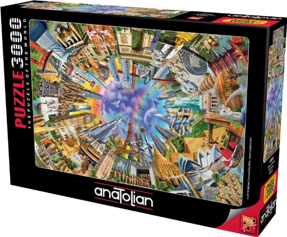 Anatolian Puzzle 3000 Parça 360 Derece Dünya Anıtları Puzzle - Resim 2