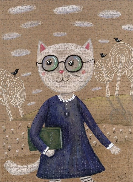 Nova 1000 Parça Akıllı Kedi Puzzle - Sofya Saburova - Resim 3