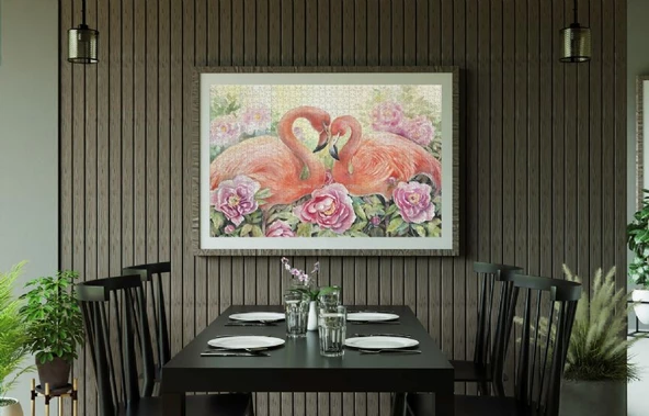 Nova 41104 İki Aşık Flamingo Puzzle - 1000 Parçalı - Resim 4