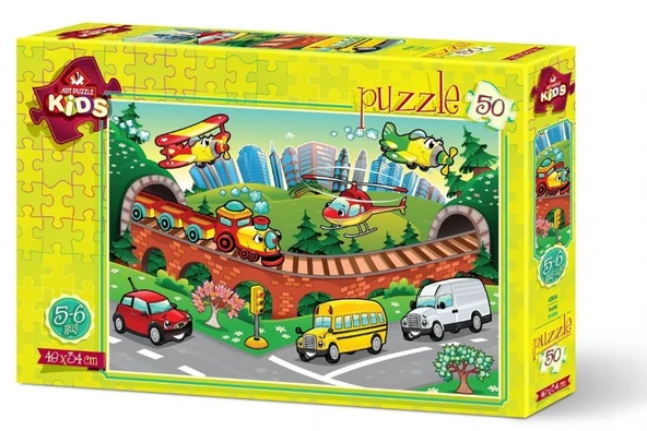 Art Puzzle Kids 50 Parça Taşıtlar ve Trafik Çocuk Puzzle ürün görseli