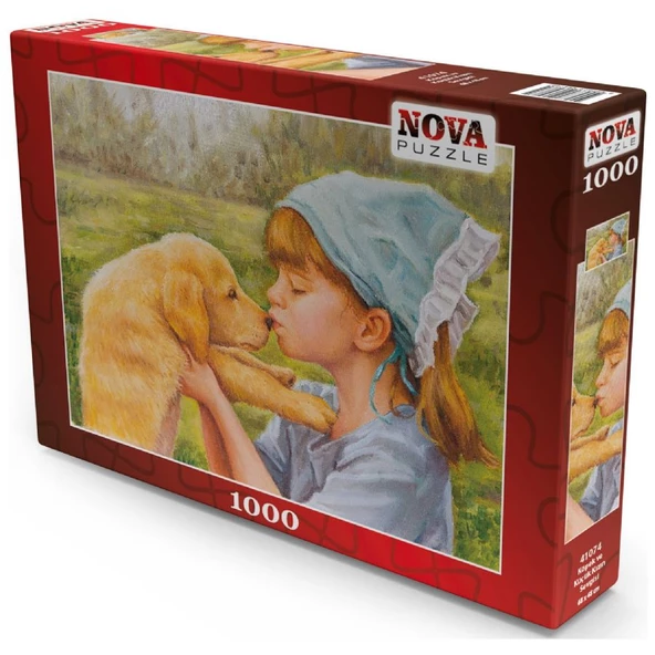Nova Puzzle 1000 Parça Köpek ve Küçük Kızın Sevgisi - Resim 2