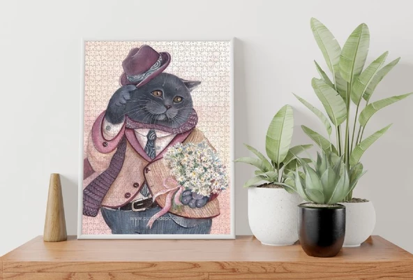 Nova 1000 Parça Puzzle - Romantik Kedi - Tatiana Plovetskaya - Resim 4