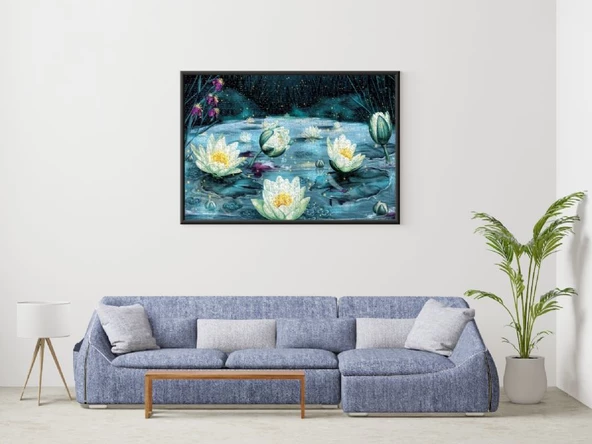 Nova Puzzle 1000 Parça Yıldızlı Gecede Lotus Çiçekleri - Resim 4