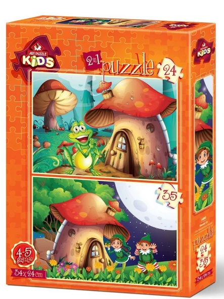 Art Kids 24+35 Parça Mantar Evler Eğitici Çocuk Puzzle ürün görseli