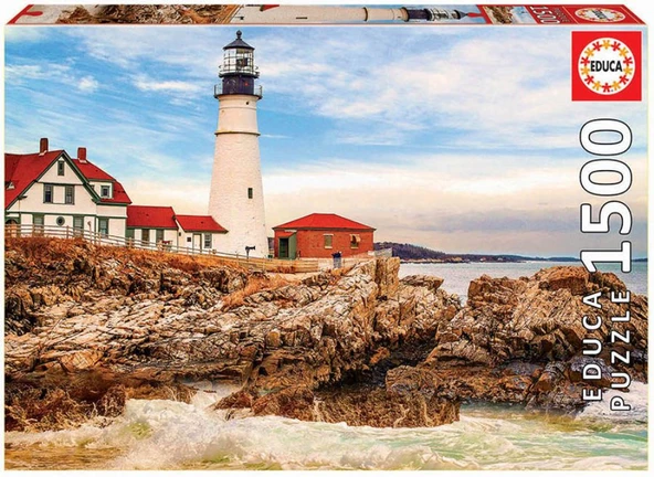 Educa 1500 Parça Rocky Lighthouse Puzzle - 17978 - Resim 2