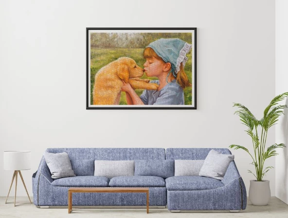 Nova Puzzle 1000 Parça Köpek ve Küçük Kızın Sevgisi - Resim 4