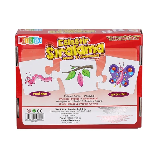 OMZ EDU-1013 Eşleştir Sıralama -Chiva Kız Erkek Çocuk Oyuncak Eğitici Oyuncaklar - Resim 2