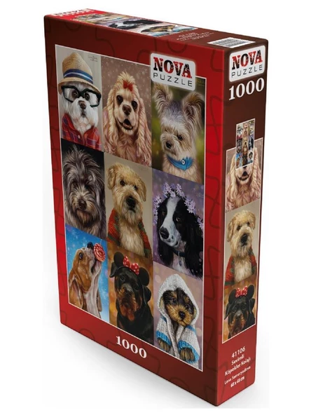 Nova 1000 Parça Sevimli Köpekler Kolajı Puzzle - Resim 2