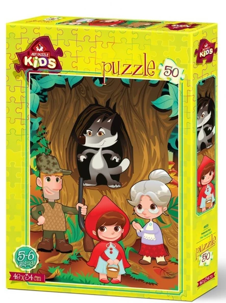 Art Kids Puzzle - 50 Parça Pelerinli Kız Çocuk Puzzle ürün görseli