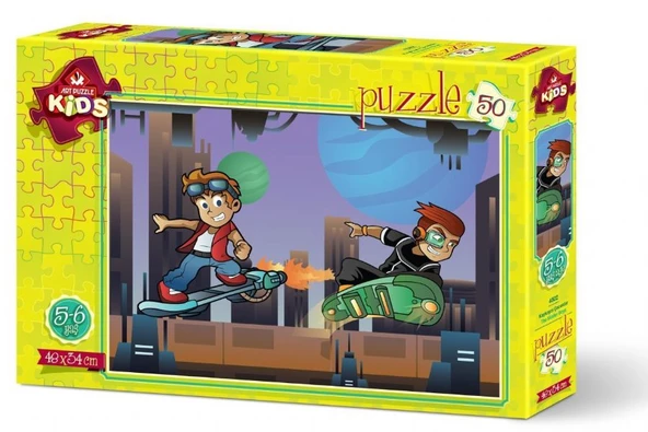 Art Puzzle Kids - 50 Parça Kaykaycı Çocuk Puzzle