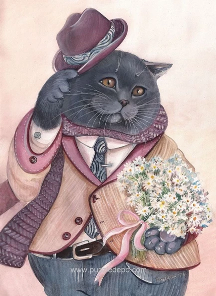 Nova 1000 Parça Puzzle - Romantik Kedi - Tatiana Plovetskaya ürün görseli