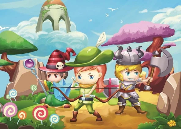 Art Puzzle Kids - 50 Parça Üç Küçük Kahraman Çocuk Puzzle - Resim 2