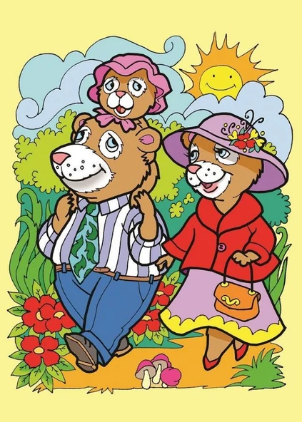 Art Kids 35+60 Parça Tavşanlar ve Ayı Ailesi 2'li Çocuk Yapboz - Resim 3