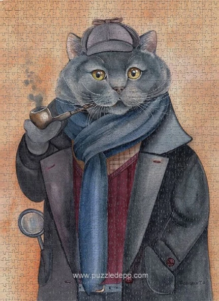 Nova 1000 Parça Gizli Görev, Dedektif Kedi Puzzle - Resim 3