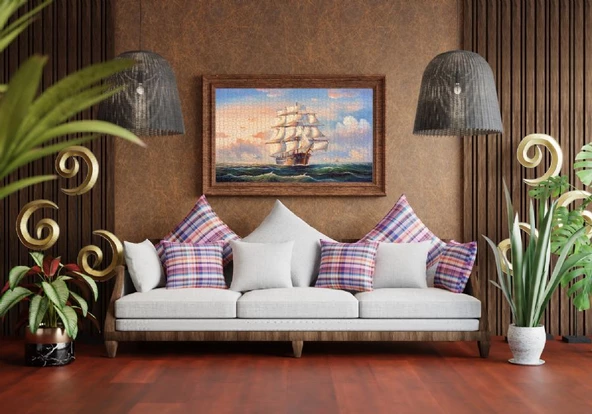 Nova Puzzle 1000 Parça Dalgalı Sularda Yelken Açmak - Yung Chao Chen - Resim 4