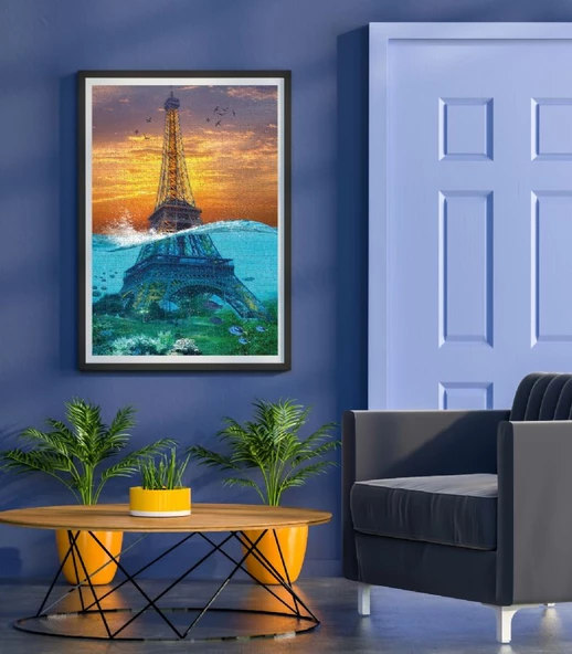 Nova 1000 Parça Sürreal Eyfel Kulesi Puzzle - 4