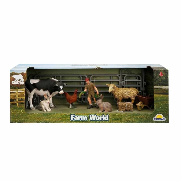 OMZ 2690 Farm World Çiftlik Hayvanları Oyun Seti Kız Erkek Çocuk Oyuncak Eğitici Oyuncaklar ürün görseli