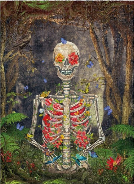 Nova Puzzle 1000 Parça - Çiçek Açan İskelet - Resim 3