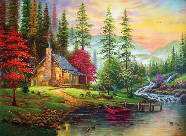 Nova 41075 - 1000 Parça Ormandaki Dağ Evi Puzzle ürün görseli